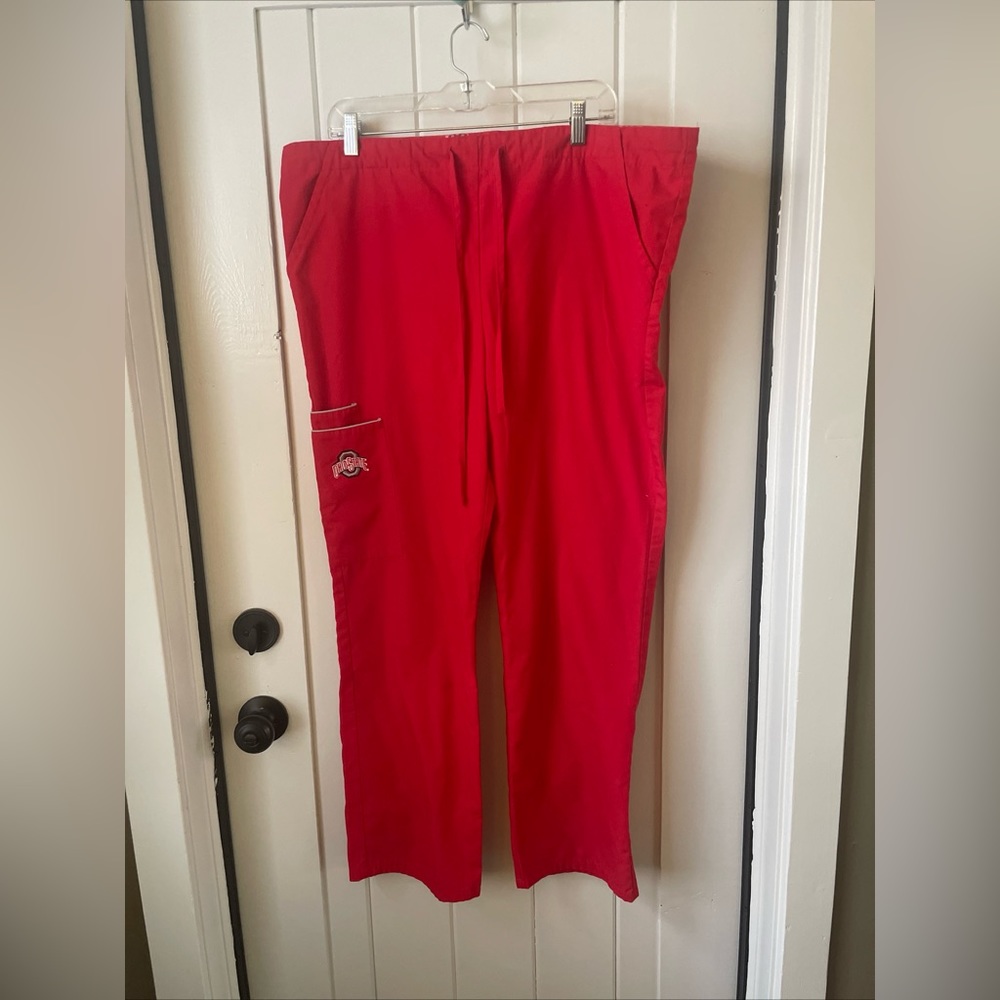 Scrub Pants Red OSU Size M Ohio State